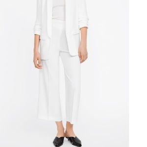 Zara High Waisted White Pants